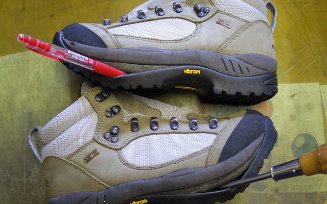 モンベル トレッキングシューズ ソール貼り直し例 岡山の靴修理なら足と靴の店 Foot Lights フットライト
