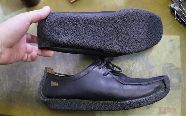 クラークス ナタリー オールソール例 – 岡山の靴修理なら足と靴の店