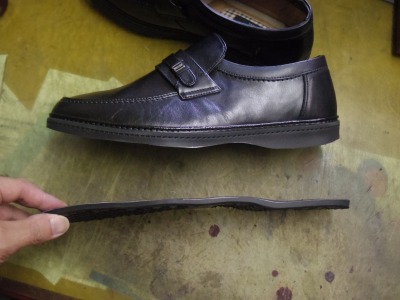 市販紳士靴　補高加工例 3-1
