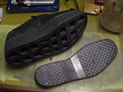 市販紳士靴　補高加工例 3-3