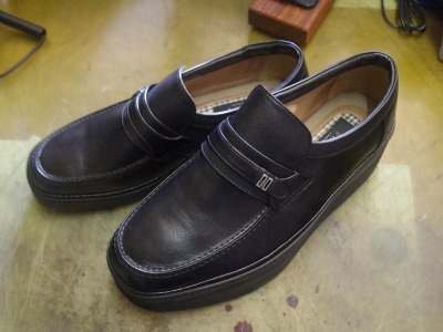 市販紳士靴　補高加工例