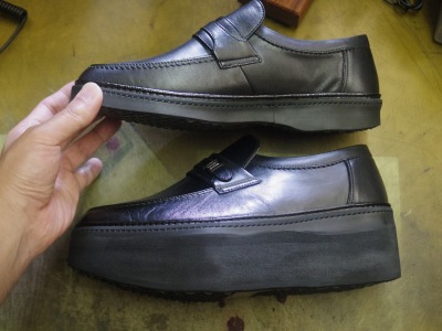 市販紳士靴　補高加工例 4-2