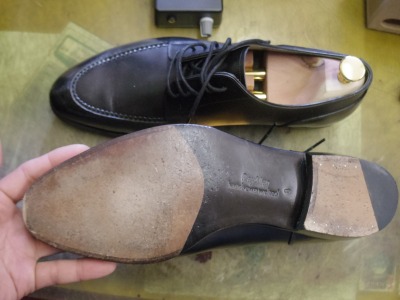 紳士靴　トウスチール取り付け例 2