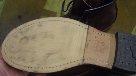 レッドウイングブーツ　ハーフソール例 3-1