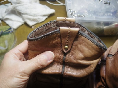 ブーツ 履き口ライニング交換例 2-2