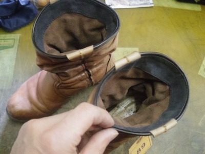 ブーツ 履き口ライニング交換例 3-1