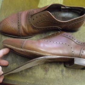 紳士靴　ソール貼り直し例