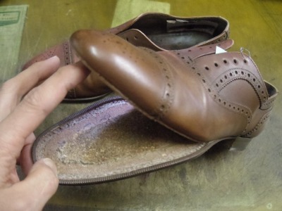 紳士靴 ソール貼り直し例 2-2